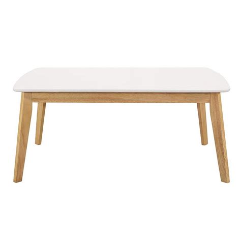 Walker Edison Furniture Company Retro Modern Coffee Table - White/Natural-HD40CTRMWNL - The Home ...