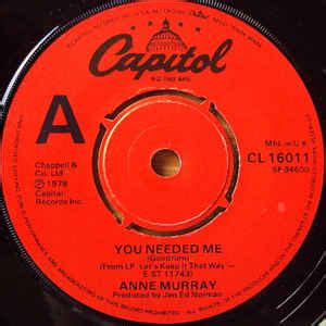 Anne Murray - You Needed Me (1978, Vinyl) | Discogs