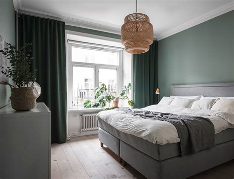 Slate Green and Grey Bedroom Color Scheme