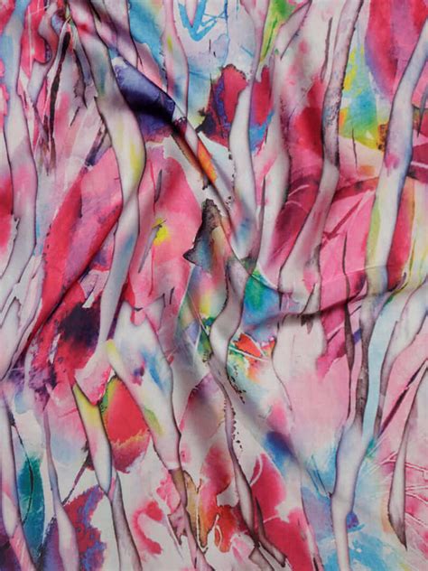 Satin Silk Abstract Shaded Design Digital Print Fabric | Source Fabrics