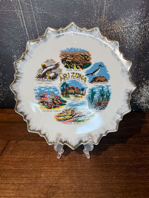 Vintage Arizona Souvenir Landmark Plate - Etsy