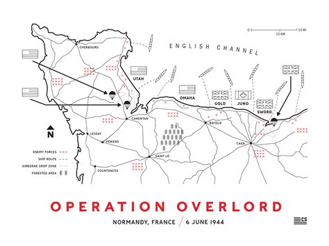 Operation Overlord Map | CIVVIESUPPLY | USA-Made | Veteran-Owned