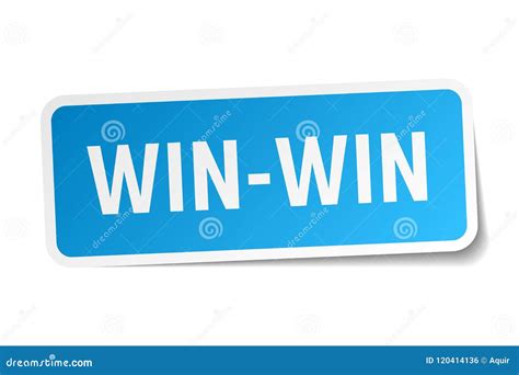 Win-win sticker stock vector. Illustration of square - 120414136