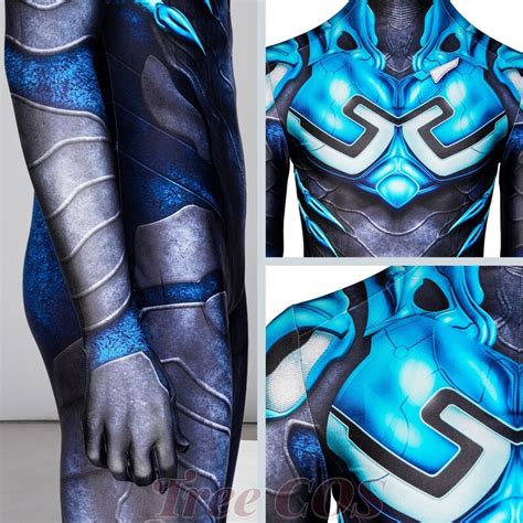 Blue Beetle Cosplay Costume Blue Beetle Bodysuit Jumpsuit Blue - Etsy