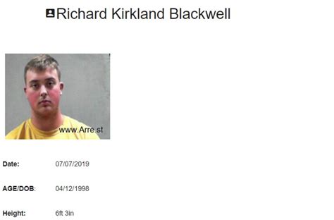 NRJ Mugshot: Richard Kirkland Blackwell Arrested, Charges