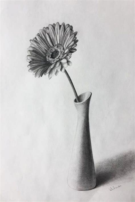 50 Easy Flower Pencil Drawings For Inspiration | Flower sketch pencil, Pencil drawings of ...