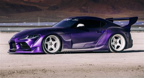 1/18 Timothy Pierre Toyota Supra A90 Liberty Walk In Purple Carbon Base ...