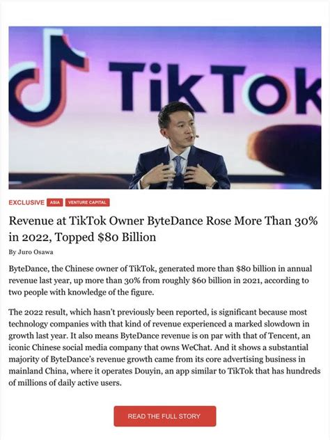 The Information: Exclusive: Revenue at TikTok Owner ByteDance Rose More ...