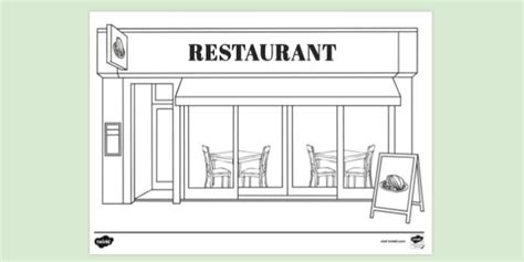 Coloring Pages For Kids Restaurant