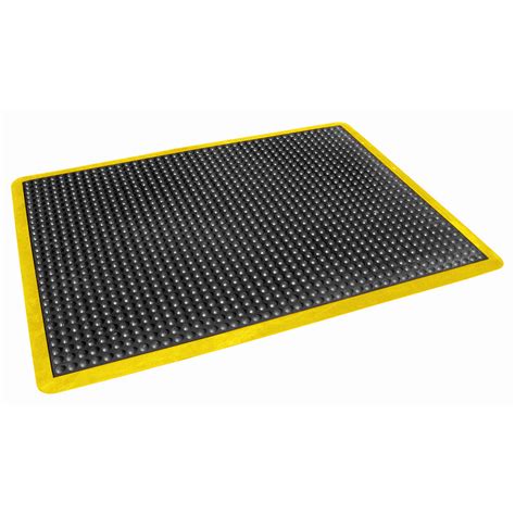 Ergo Anti Fatigue Mat - Industrial Grade - Yellow Borders