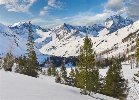 Beautiful Winter Landscape, Altai Mountains, Siberia, Russia. Stock Photo - Image of altai ...