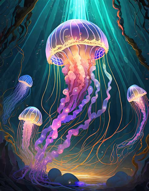 glowing jellyfish 2 by bigounce10 on DeviantArt