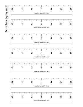 Ruler 6-inch by 1/4 inch - Printable Ruler