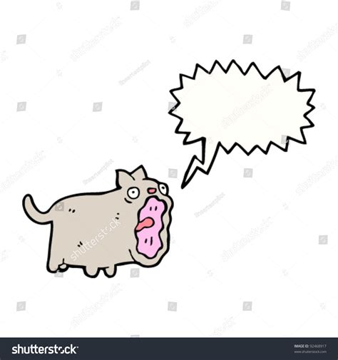 Screaming Cat Cartoon Stock Vector Illustration 92468917 : Shutterstock