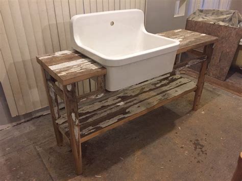 Wonderful Vintage Highback Farmhouse Sink in Custom Wood Stand | Etsy | Farmhouse sink, Vintage ...