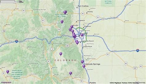 red rocks in Colorado | MapQuest | Galeton, Colorado, Map