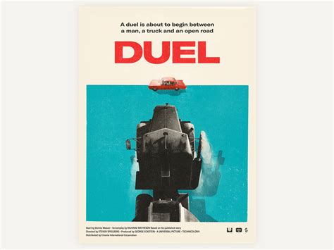 1971 Duel movie poster by Olivier Courbet on Dribbble