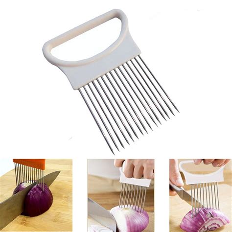 Onion Holder,All In One Stainless Steel Onion Holder Onion Slicer Tomato Cutter,Multipurpose ...