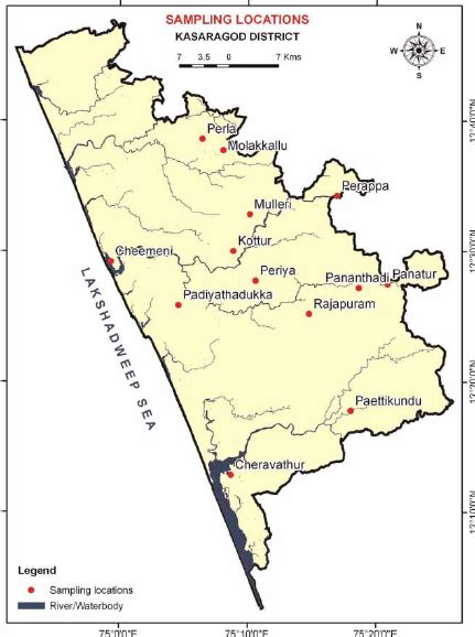 | Location map of the study area, Kasargod District. | Download ...