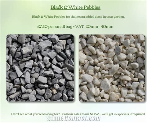 Black & White Pebbles from United Kingdom - StoneContact.com