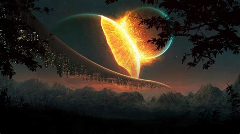 planet, Explosion, Lights, Fantasy Art, Mountain Wallpapers HD ...