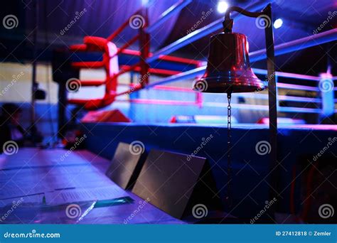 Boxing ring and bell stock photo. Image of squared, muscle - 27412818