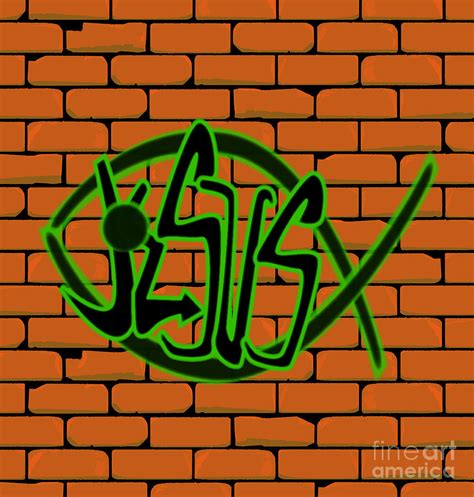 Jesus Graffiti Digital Art by Bigalbaloo Stock | Pixels