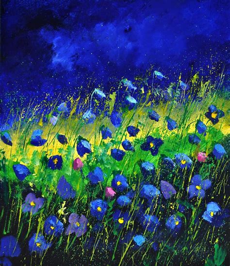 Blue Poppies 674190 Painting by Pol Ledent