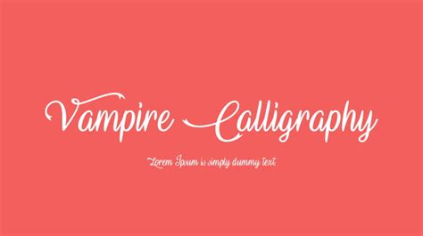 Vampire Calligraphy Font : Download Free for Desktop & Webfont