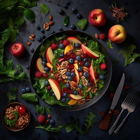 Premium AI Image | fruit and vegetable salad