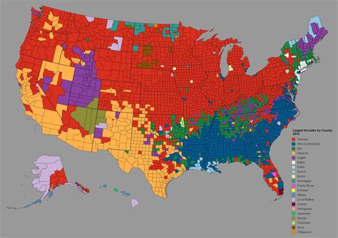Largest Ancestry by U.S. County - Vivid Maps