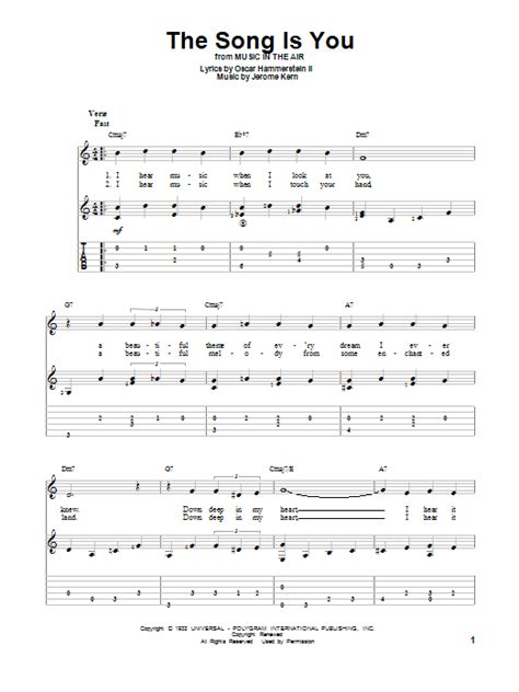 The Song Is You Sheet Music | Frank Sinatra | Solo Guitar