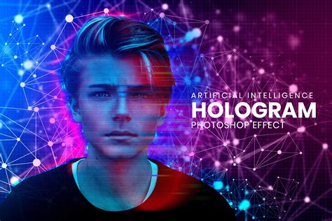 Hologram Photo Effect Mockup | Creative Market