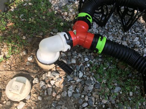 RV Sewer Hose Setup For Two Connections - Travel Trail Sail