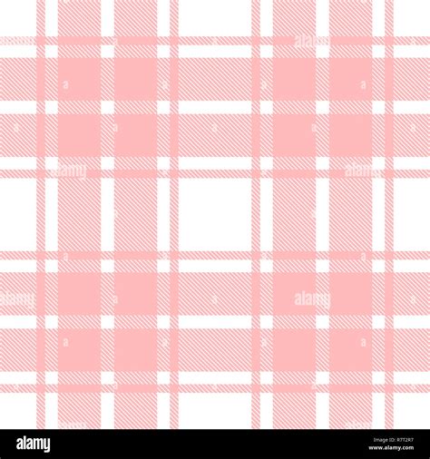 Seamless plaid, tartan, check pattern pink and white. Design for wallpaper, fabric, textile ...