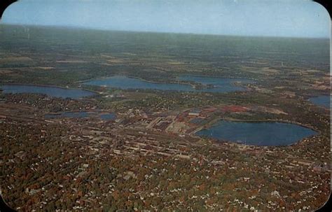 Air View of La Porte, Indiana; "City of Lakes"