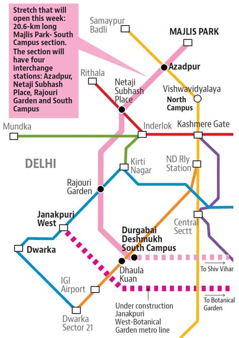 Delhi Metro’s Pink Line: New station at Azadpur to cut travel time to West Delhi, Dwarka ...