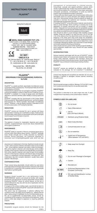 Filaxyn Polydioxanone Suture Brochure | PDF