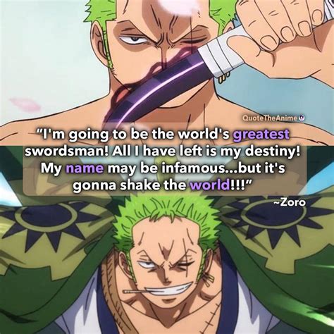 Zoro Quotes One Piece by QuoteTheAnime on DeviantArt