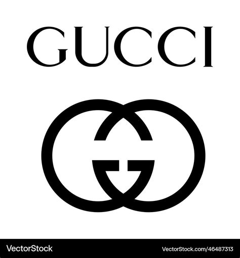 Gucci logo luxury fashion house icon editorial Vector Image