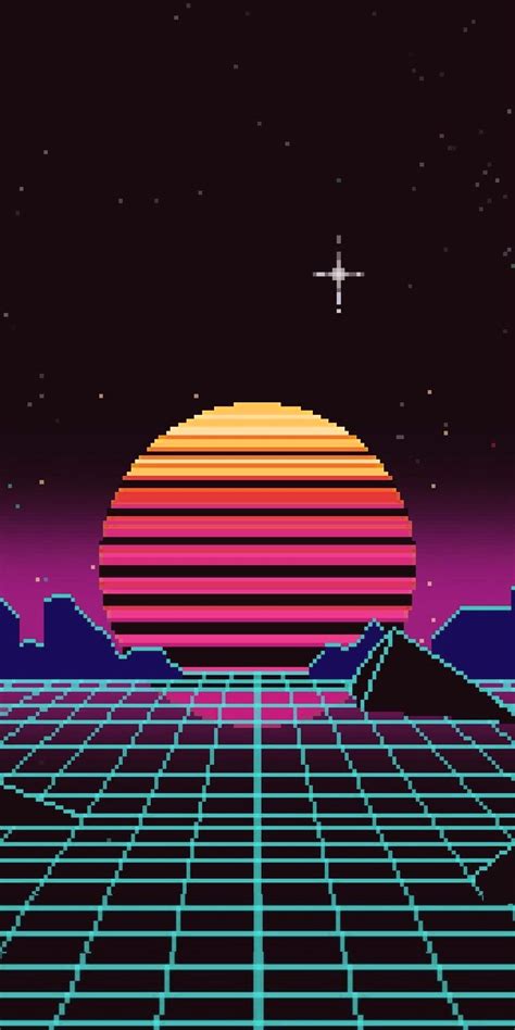 Retro Wave Pixel Art