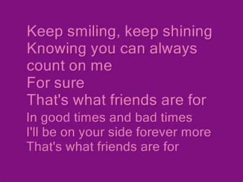 That's What Friends Are For..., by, Dionne Warwick, Stevie Wonder, Gladys Knight, and Elton John ...