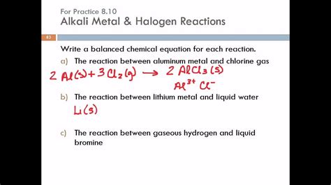 8.9 Some Examples of Periodic Chemical Behavior: The Alkali Metals, the Halogens, & the Noble ...