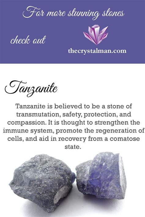 Tanzanite | Crystal healing stones, Crystals healing properties, Crystals