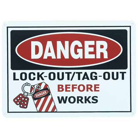 LOTO Signage - "Lock Out Tagout Before Works" - Next Day Safety