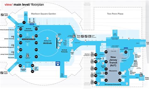 Penn Station Map Layout of Penn Station Destination 360 Newark Penn ...