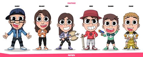 ArtStation - Contracted Youtooz Concepts - FGTeeV: Feegee (Duddy), Moomy, Lexi, Klips (Mike ...