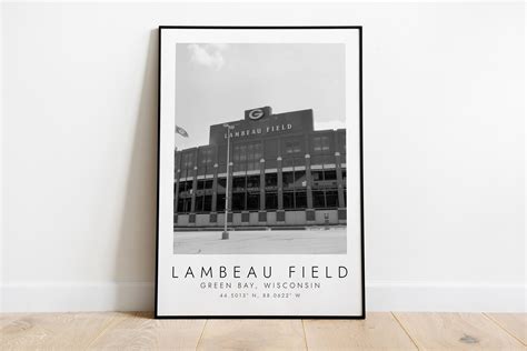 LAMBEAU FIELD Green Bay Packers Print for Football Lovers - Etsy