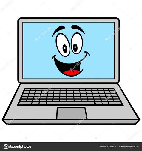 Laptop Cartoon Cartoon Illustration Computer Laptop Stock Vector Image by ©larryrains #270734810