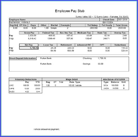 Pay Stub Template Ontario Excel Templates-1 : Resume Examples